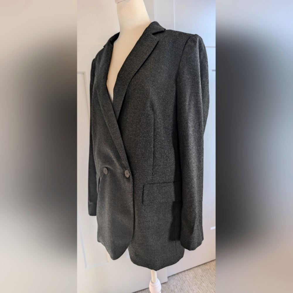 Theory New Charcol melange sleek blazer